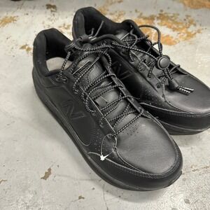 New Balance 928v3 Mens Black Leather Walking Shoes Lace Up Size 10